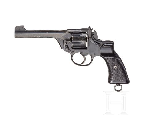   Enfield No. 2 Mk I*, mit Tasche  Kal. .38 S&amp;W, Nr. D6689, Nummerngleich. Blanker Lauf, Länge 5". Sechsschüssig. Gültige