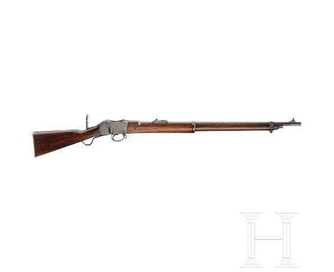   Einzelladerbüchse Enfield  1872, Greener Conversion  Kal. .22 LR, Nr. 3654, leicht rauer Lauf, Länge 77 cm. Brit. Beschuss.