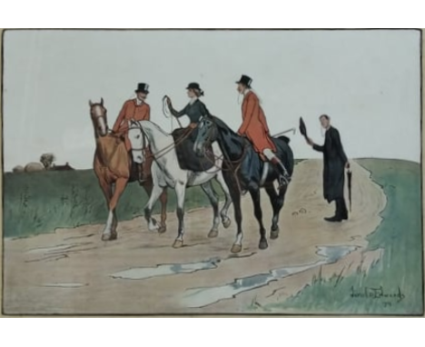 Hunting print after Lionel D Edwards. Not inspected out of the frame, foxing. Dimensions:&nbsp;