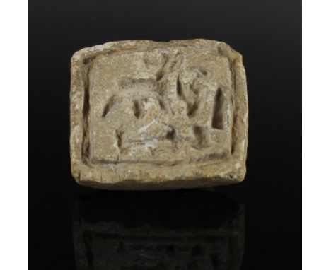 ITEM: Seal with Ptah, Anubis and vultureMATERIAL: StoneCULTURE: EgyptianPERIOD: Middle Kingdom, 2040 – 1782 B.CDIMENSIONS: 39