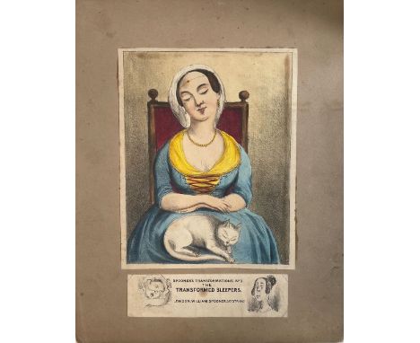 Spooner's Transformations. Two Protean PrintsNo3. 'The Transformed Sleepers' and No. 4 'The Thinking Philosopher'London, n.d 