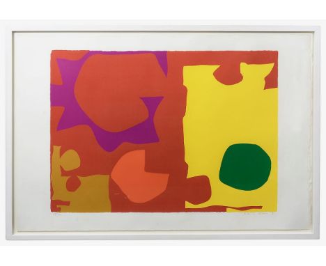 Patrick Heron (British, 1920-1999)"Six in Vermillion with Green in Yellow", original screenprint, signed bottom right, dated 