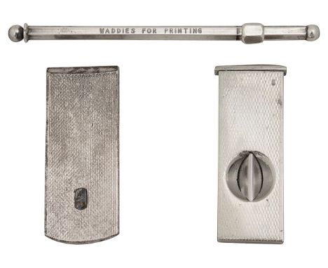 A Mont Blanc Boheme Barley silver money clip model 20486 and other itemsfirst stamped 925, Mont Blanc Germany, engine turned 