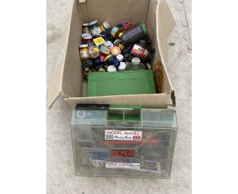 VARIOUS VINTAGE INKS, MODELING EQUIPMENT ETC 