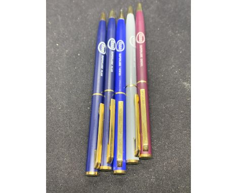 FIVE VARIOUS COLOURED ESSO BIROS 
