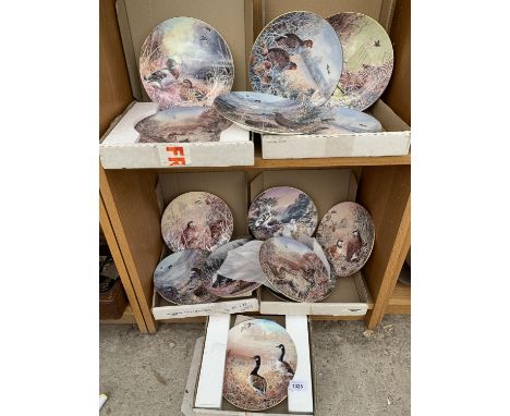 A LARGE COLLECTION OF WEDGEWOOD COLLECTIVE GAME BIRDS PLATES 