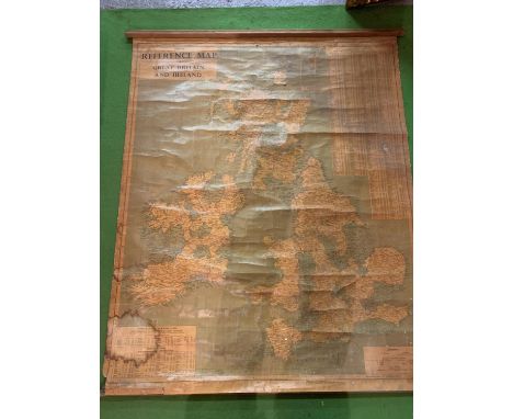 A VINTAGE MAP OF GREAT BRITAIN AND NORTHERN IRELAND 