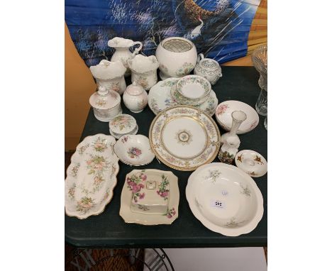 AN ASSORTMENT OF CERAMIC WARE TO INCLUDE A ROYAL WINTON BUTTER DISH AND WEDGWOOD PLATE ETC 