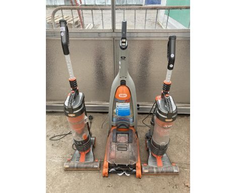 A PAIR OF VAX MACH AIR HOOVERS AND A VAX CARPET CLEANER BELIEVED IN WORKING ORDER BUT NO WARRANTY 
