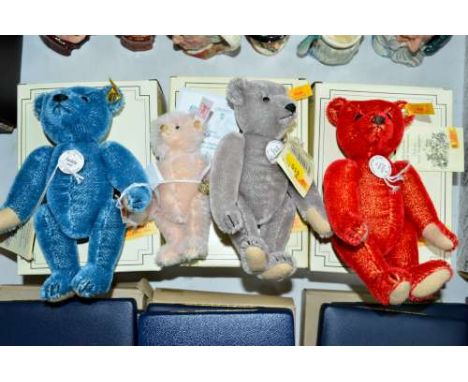 THREE BOXED STEIFF MINIATURE TEDDY BEARS, 'Richard' No 029172, 'Rot' No 029226 and 'Teddy 1908' No 029233, approximate height