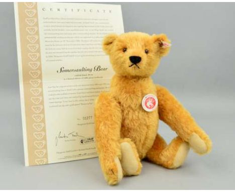 A BOXED LIMITED EDITION STEIFF 'SOMERSAULTING BEAR', No.01277/2006, No.037436, Reddish blond mohair, fitted with a precise so