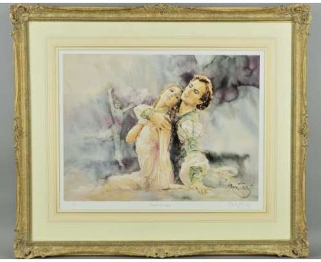 GORDON KING (BRITISH 1939) 'NUREYEV THE LEGEND' a limited edition print 290/295, signed, titled and numbered in pencil, mount