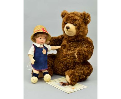 A BOXED LIMITED EDITION STEIFF 'FRITZL AND HEIN', No 1579/2500, No 655234, comprising teddy bear in brown mohair and Fritzl t