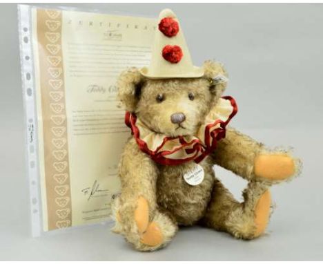 A BOXED LIMITED EDITION STEIFF 'TEDDY CLOWN 1926', No 02296/3000, No 404214, tipped mohair, with ruched collar and clown's ha