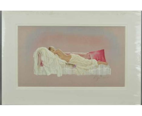 KAY BOYCE (BRITISH CONTEMPORARY) 'SLEEPING BEAUTY', an artist proof print of a woman sleeping on a bed, III/X, signed and num