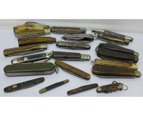 A collection of pocket knives