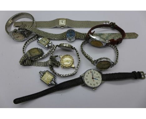 Eleven lady's mechanical wristwatches including Rotary, Sekonda, Smiths, etc.