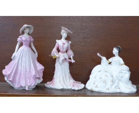 Three figures, Royal Worcester, Amy, Coalport and Royal Doulton, My Love, second