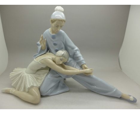 A Lladro figure, ballerina and partner, height 23.5cm