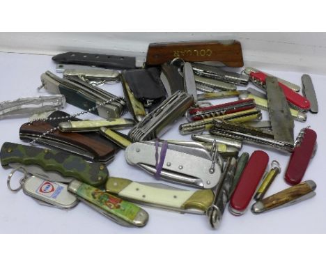 A collection of pocket knives