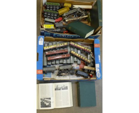 A collection of model rail including Hornby, Tri-ang and four Modern Railways books 1962-1977