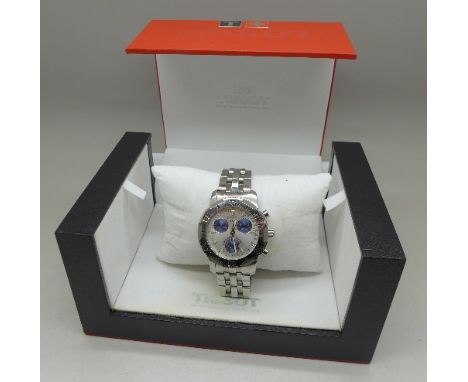 A Tissot 1853 chronograph wristwatch, 200m, sapphire crystal, with box and papers
