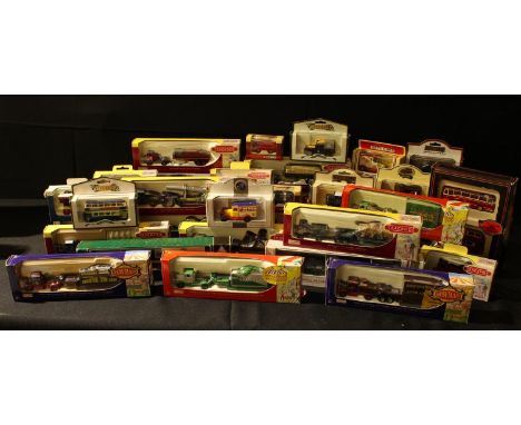 Toys, die-cast models including a Corgi 1:50 scale Garrett road tractor and flatbed trailer Anker Valley, boxed; other models