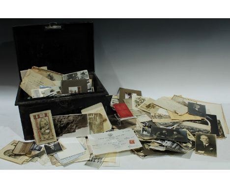 Ephemera - a family archive of photographs, ephemera, etc, contained in tin trunk 