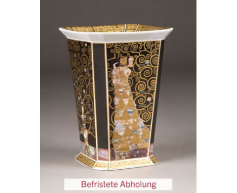DEKORATIVE KÜNSTLERVASE MIT GUSTAV KLIMTS 'ERWARTUNG / ERFÜLLUNG' Deutschland, Goebel, Artis Orbis, Anfang 21. Jh. Keramik, w