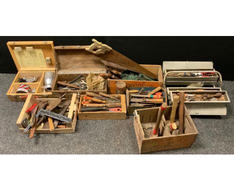 Tools - mostly Carpentry Woodworking hand tools inc Thomas Ashworth &amp; Co Speedy Moisture Tester;  chisels, saws, hammers,