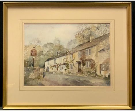 Alan Goodman (1927-2020) architect & artistChequers Inn, Froggattwatercolour, signed and dated '8926.5 x 36.5cms, framed; The