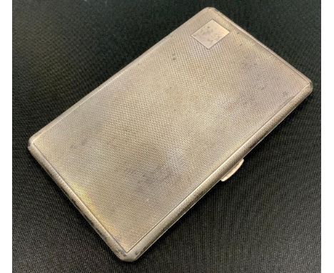 A silver engine turned cigarette case, Frederick Field, Birmingham, 1955 210.6g 