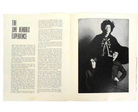 The Walker Brothers / Jimi Hendrix Experience - an original 1967 programme for the package tour concerts featuring The Walker