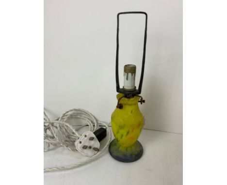 Antique French Glass Table Lamp 