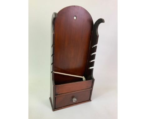 Mahogany Church Warden Clay Tobacco Pipe Rack - 59cm x 27cm x 12cm 