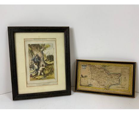 Adventures in Australia Framed Print and Vintage Map of Kent 