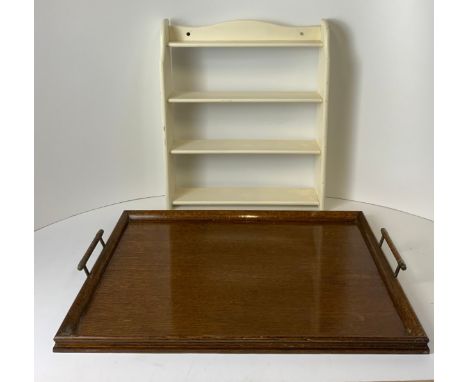 Small Wooden Wall Shelf and Tray 