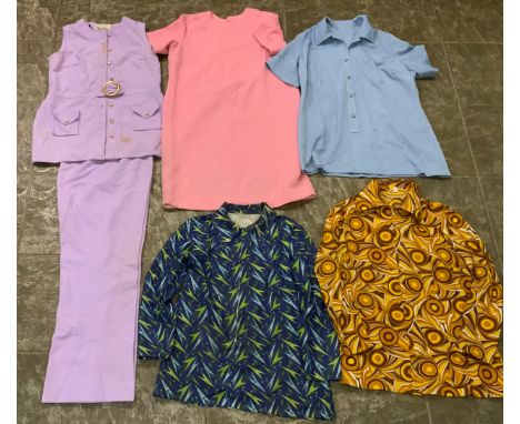 Diolen Vintage Orange Swirl Top and Other Vintage Clothes 