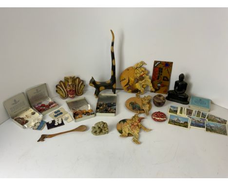 Vintage Buttons, Ornaments, Swiss Collectors Cards and Buddha 