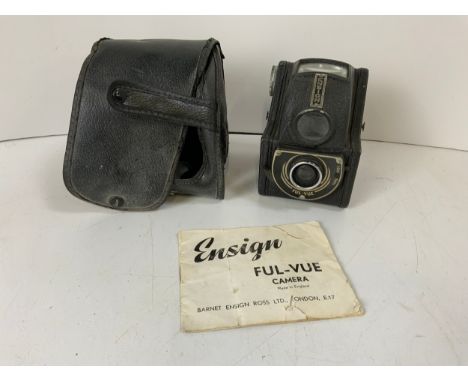 Ensign Ful-Vue Camera with Case and Instructions 