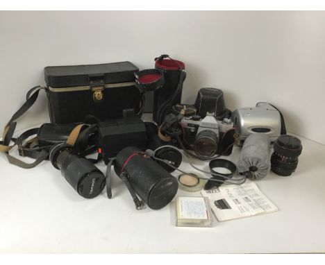 Cameras, Lenses etc to include Praktica, Olympus, Polaroid etc 