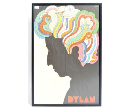 Milton Glaser (1929 - 2020) - A 20th Century 1966 Bob Dylan musical advertising poster print in colours depicting a side prof