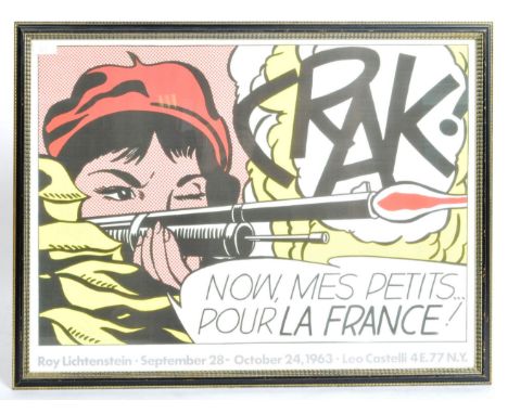 Roy Lichtenstein (American 1923-1997) - Crak - A 20th Century 1963 Exhibition offset colour lithograph poster for September 2