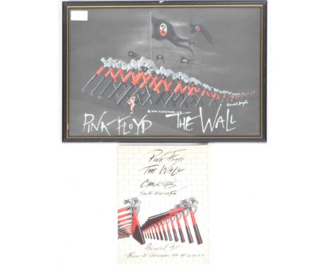 Gerald Scarfe Artwork for Pink Floyd The wall (1979) - An original gouache and watercolour on paper painting depicting the ic