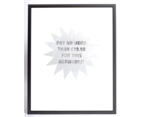 Pure Evil (b.1968) -&nbsp; Graffiti Artist - A signed limited edition screen print featuring a central grey star with the not