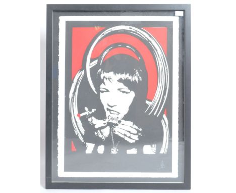 Eelus (British 1979-) - ' Sinner ' A contemporary silkscreen print in colours on woven paper. Signed by the artist and number