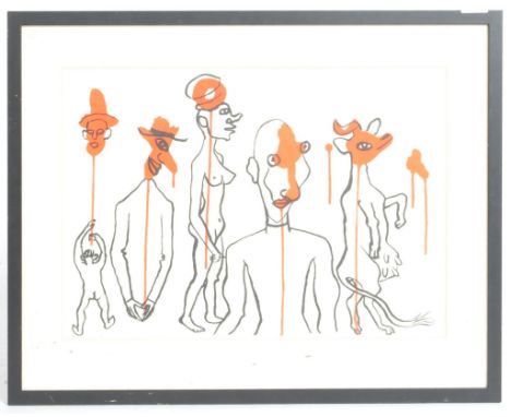 After Alexander Calder (American 1898-1976) -&nbsp; "Derriere le Miroir No. 156" - A 1960's surrealism lithograph print in co