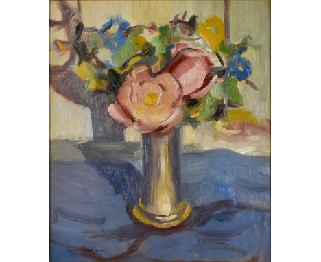 ***Irene Lesley Hope Main (Born 1959) - Mixed Media - "Roses from the Garden, Oakbank", signed, dated 2004 to verso, board, 1