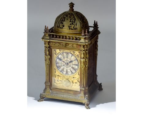 A 19th Century French Cast and Patinated Brass Carriage Clock of Renaissance Design, by Leroy & Fils, Paris, No.2233, the 2.1