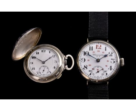 A Gentleman's Manual Wind Unnamed Chronometer Wristwatch, 42mm diameter&nbsp;silvery metal case, white enamel dial with black